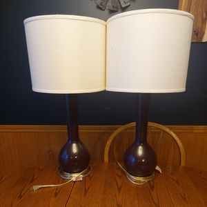 Set of 2 Purple Table Lamps